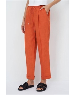 Брюки льняные на кулиске с манжетами Electrastyle