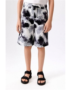 Шорты хлопковые на кулиске с принтом Acoola