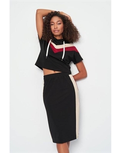 Юбка-карандаш трикотажная с контрастными деталями Electrastyle