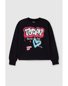 Свитшот хлопковый с принтом Ovs