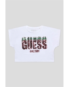 Футболка хлопковая с логотипом Guess
