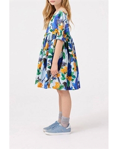 Платье хлопковое с пышным рукавом и принтом Molo