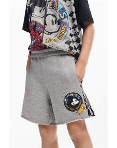 Шорты хлопковые на эластичном поясе с принтом Desigual