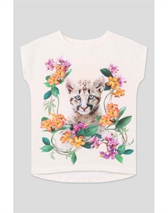 Футболка хлопковая без рукава с принтом Molo