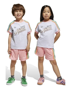 Комплект хлопковый из футболки шорт Adidas