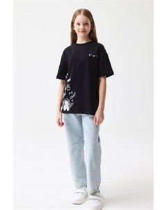 Футболка хлопковая с принтом Смена