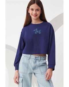 Свитшот хлопковый укороченный Смена