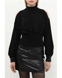 Пуловер с вырезами на плечах и стразами Guess