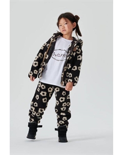 Комплект флисовый из толстовки и брюк с принтом Happy baby