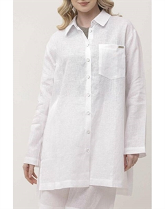 Рубашка льняная удлиненного кроя Fabretti