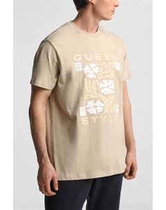 Футболка хлопковая с принтом Guess