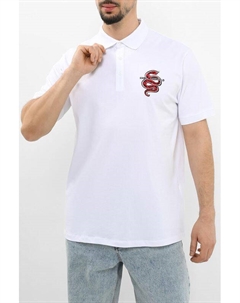 Поло хлопковое с принтом Karl lagerfeld