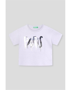 Футболка хлопковая с принтом Benetton