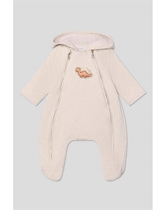 Комбинезон хлопковый утепленный с капюшоном Choupette