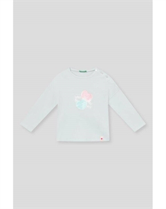 Лонгслив хлопковый с принтом Benetton