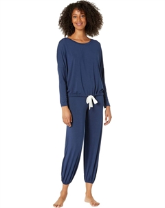 Пижамный комплект Gisele с напуском, цвет Navy/Ivory Eberjey