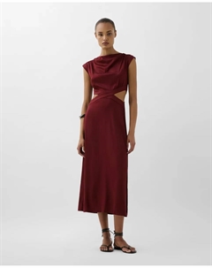 Миди-платье с разрезами, гранатовый Scalpers