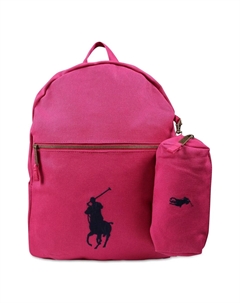 Рюкзак с логотипом Polo Pony, розовый Polo ralph lauren kids