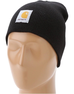 Акриловая вязаная шапка, черный Carhartt