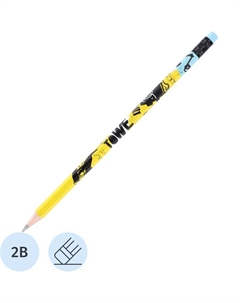 Карандаш чернографитный 2B с ластиком Arti Graff заточенный шестигранный Deli