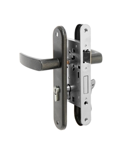 Замок врезной rd009, с ручкой, цвет графит Lockland