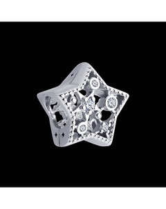 Подвеска-шарм из серебра с фианитами Sokolov