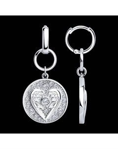 Серьги из серебра с фианитами Sokolov