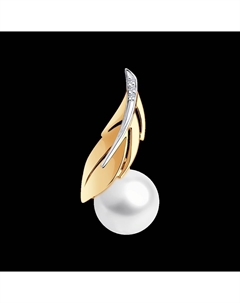 Подвеска из золота с жемчугом и фианитами Sokolov