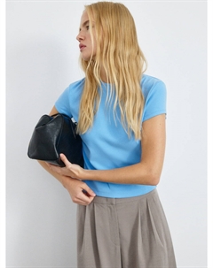 Укороченная футболка-топ с пич-эффектом Sela