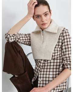 Вязаная манишка с содержанием шерсти Sela