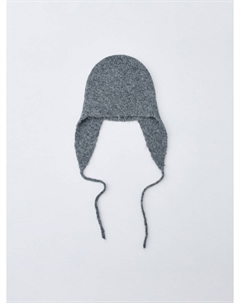 Вязаная шапка-ушанка с содержанием шерсти Sela