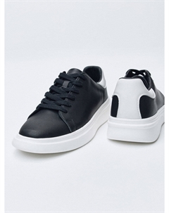 Комбинированные кеды из натуральной кожи Sela