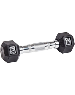 Гантель гексагональная обрезиненная 1 кг Profi-fit