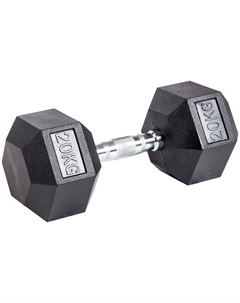 Гантель гексагональная обрезиненная 20 кг Profi-fit