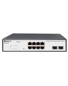 Коммутатор настраиваемый OS2410P/120W/A1A L2 PoE 8x1000Base-T PoE, 2x1000Base-X SFP, PoE-бюджет 120 Вт, комплект для установки в 19" стойку Origo