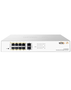 Коммутатор управляемый WI-PCES310G настраиваемый PoE 110Вт, порты 8 PoE GE + 2 GE Wi-tek