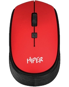 Мышь Wireless HOMW-082 1000-1600 dpi, оптическая, 4 кнопки, USB-приемник, 2,4 ГГц, красный Hiper