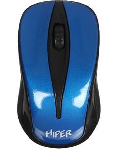 Мышь Wireless HOMW-062 1000 dpi, оптическая, 3 кнопки, USB-приемник, 2,4 ГГц, синий и черный Hiper