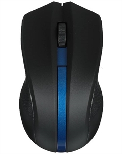 Мышь Wireless HOMW-074 1000 dpi, оптическая, 3 кнопки, USB-приемник, 2,4 ГГц, черный и синий Hiper