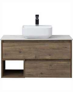 Тумба с раковиной Карлстад 90 425511 подвесная Дуб рустикальный Stworki