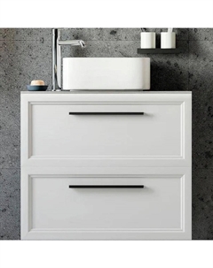 Тумба с раковиной Эстерсунд 75 460028 подвесная Белая матовая Простоун беж Stworki