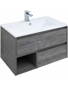 Тумба с раковиной Карлстад 75 418852 подвесная Дуб рошелье Stworki