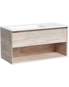 Тумба под раковину Marmi 1.0 100 L MR1.0100LEG подвесная Дуб галифакс натуральный Sancos
