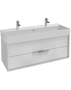 Тумба под раковину Vivienne 120 EB1509-N18-N18 подвесная Белая ручки Хром Jacob delafon