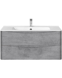 Тумба под раковину Paola 100 VMC-2P100BT подвесная Beton Vincea