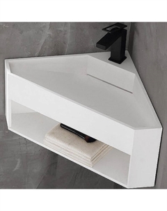 Тумба с раковиной Stein 70 AS2653 угловая Белая матовая Abber