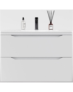 Тумба под раковину Марелла 80 Люкс Plus СС-00002410 подвесная Белый матовый антискрейтч Style line