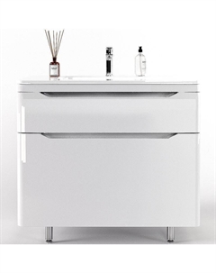 Тумба под раковину Марелла 90 Люкс Plus СС-00002417 Белый глянец антискрейтч Style line