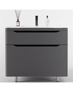 Тумба под раковину Марелла 90 Люкс Plus СС-00002418 Серый матовый антискрейтч Style line
