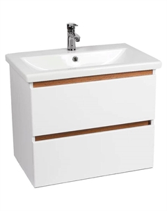 Тумба под раковину Мальта 70 VMAL70CO-T2YP подвесная Белая Дуб Вотан Viant